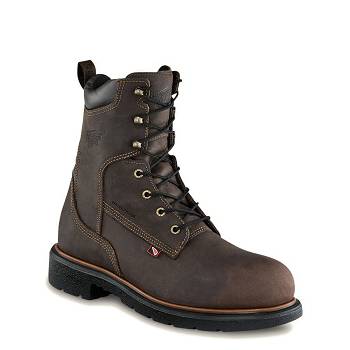 Red Wing Férfi DynaForce 8-inch Insulated Waterproof Soft Toe Munkavédelmi Bakancs Barna